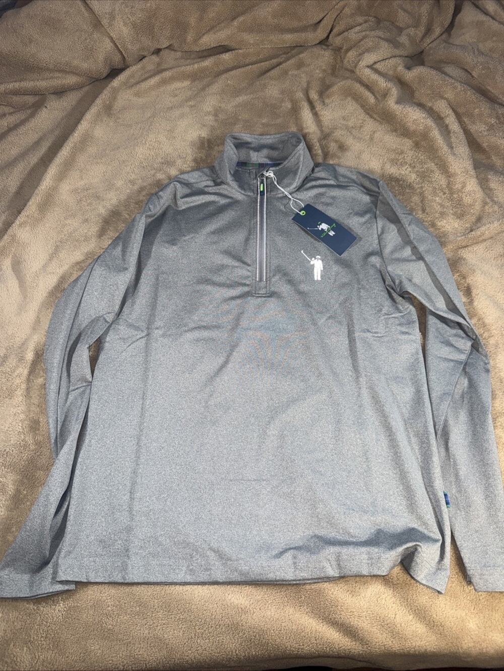 NEW Mens WILLIAM MURRAY Golf Chipshot‎ 1/4 Zip Pullover Heather Grey Small